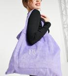 Reclaimed Vintage Inspired Logo Tote Bag In Lilac Terrycloth-purple