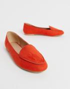 New Look Piped Loafer In Bright Orange - Orange