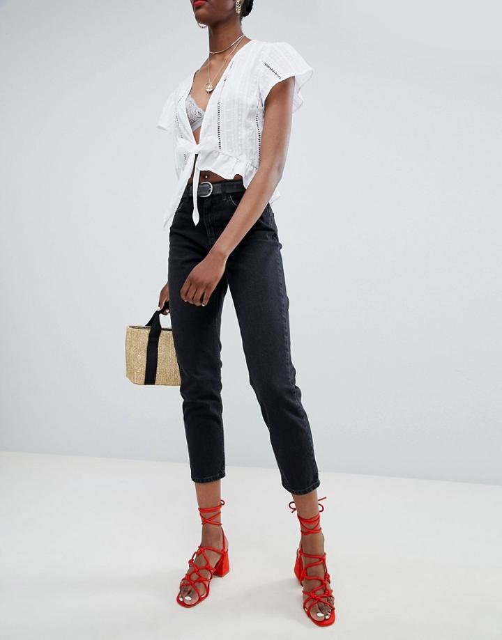 New Look Tori Mom Jean - Black