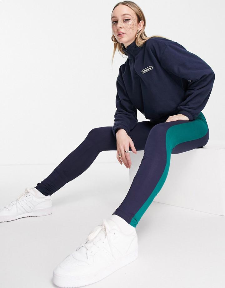 Adidas Originals 'retro Luxury' Leggings In Deep Navy