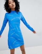 The Ragged Priest All Over Print Dress - Blue
