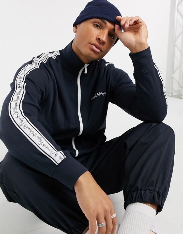 Original Penguin Track Jacket-navy