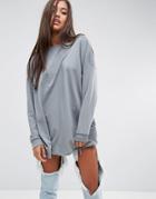Asos Super Oversized Lightweight Sweatshirt - Green
