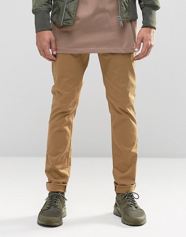 Asos Skinny Chinos In Sandy Brown - Cumin