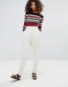 Monki Elasticated Pants - White