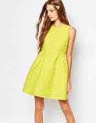 Paul And Joe Sister Cat Prom Dress In Yellow Jacquard - Yellow 08