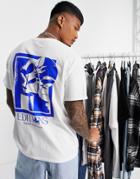 Topman Oversized Fit T-shirt With Floral Editions Print In White
