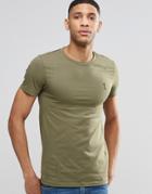 Religion Crew Neck T-shirt In Muscle Fit - Khaki