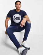 Lee Circle Logo T-shirt-navy