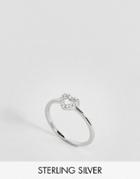 Johnny Loves Rosie Sterling Silver Fine Heart Ring - Silver