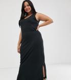 Vero Moda Curve Midi Jersey Dress-black