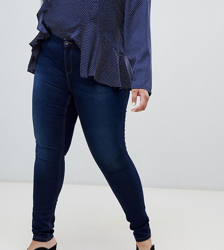 Vero Moda Curve Shape Up Skinny Jean In Blue