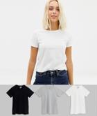 Asos Design Ultimate T-shirt With Crew Neck In 3 Pack Save - Multi