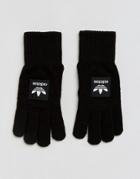 Adidas Gloves With Contrast Branding In Black - Black
