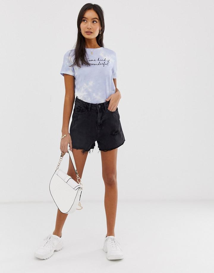 New Look Mom Shorts In Black - Black