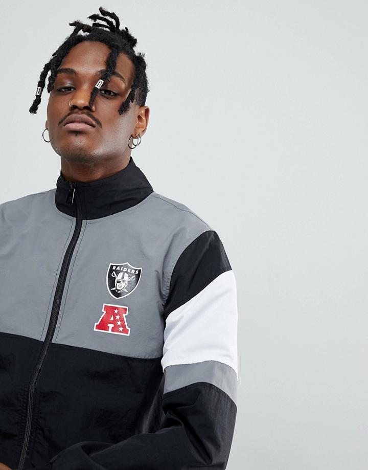 New Era Nfl Oakland Raiders Track Jacket In Black - Black