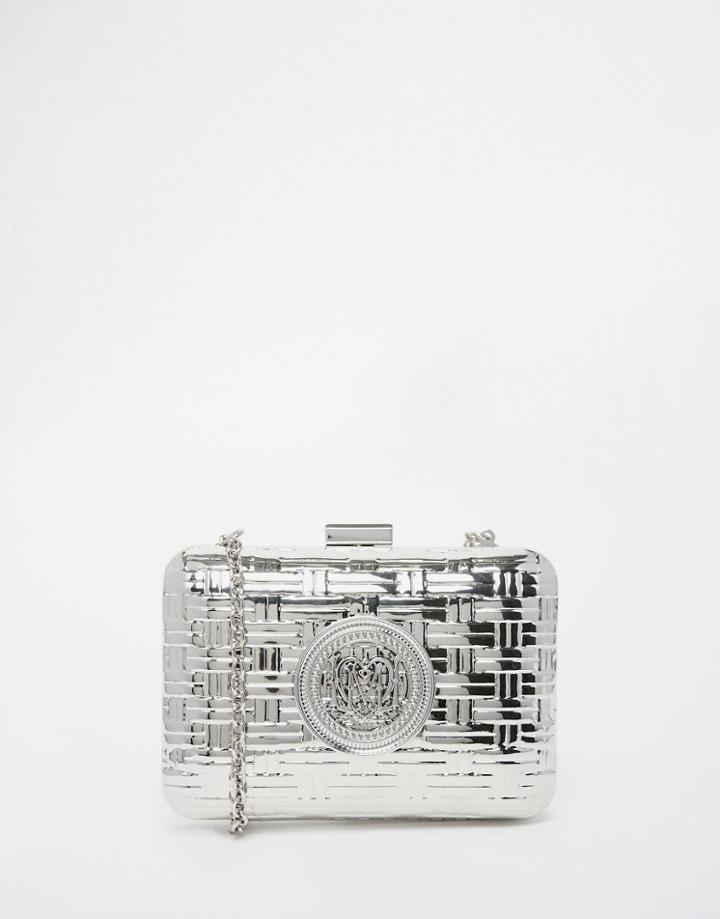 Love Moschino Box Clutch In Silver - 902 Silver