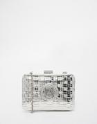 Love Moschino Box Clutch In Silver - 902 Silver