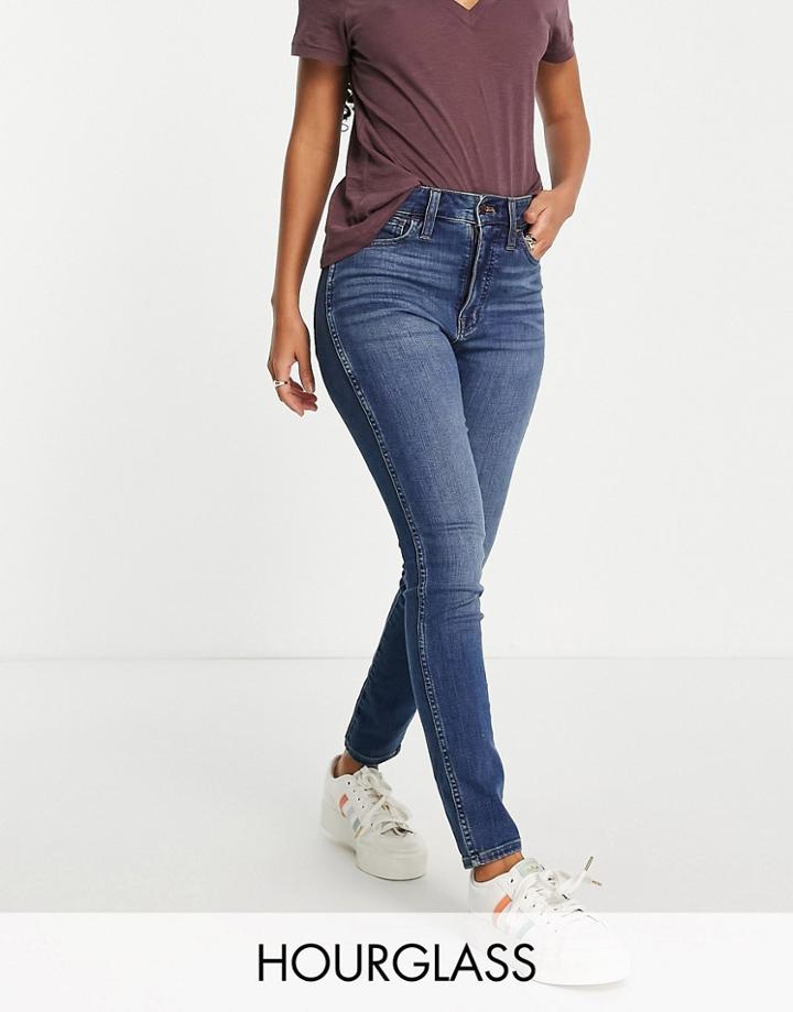 Madewell Hourglass Skinny Jean In Dark Wash-navy