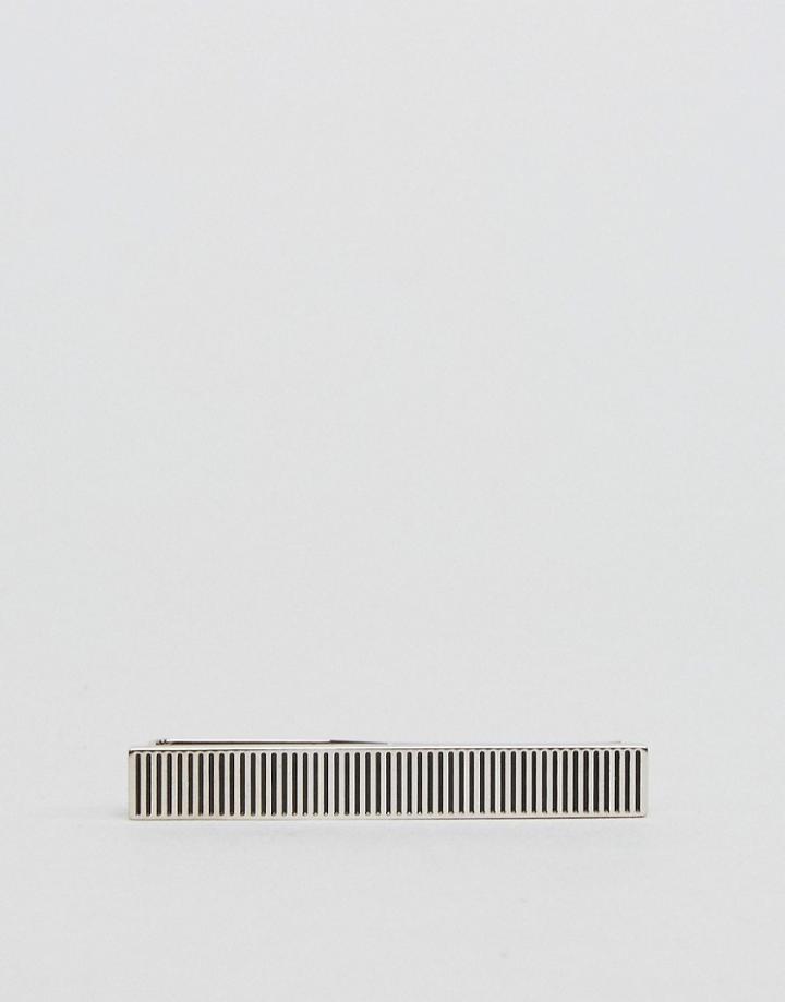 Boss By Hugo Boss Tade Stripe Tie Bar - Black