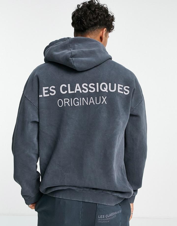 Only & Sons Branded Logo Oversized Hoodie In Washed Black - Part Of A Set