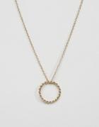 Asos Vintage Circle Necklace - Antique Gold