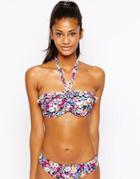 Freya Summer Underwired Banded Halter Bikini Top D-j - Multi