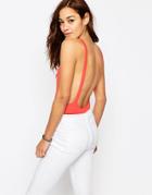 Asos Tank Body With Scoop Back - Coral