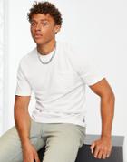 Only & Sons Textured T-shirt In White
