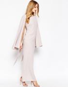 Asos Extreme Cape Knot Front Maxi Dress - Gray