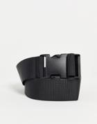 New Look Belt With Clip Buckle In Black