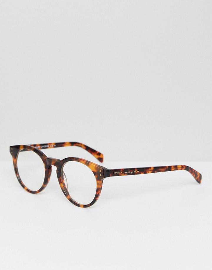 Marc By Marc Jacobs Round Glasses - Brown