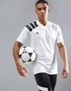 Adidas Football Training T-shirt With 90s Print In White Cd1092 - White