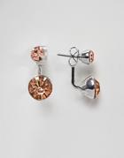 Asos Design Jewel Swing Earrings - Pink