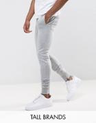 Sixth June Tall Skinny Joggers In Gray With Zip Ankle - Gray