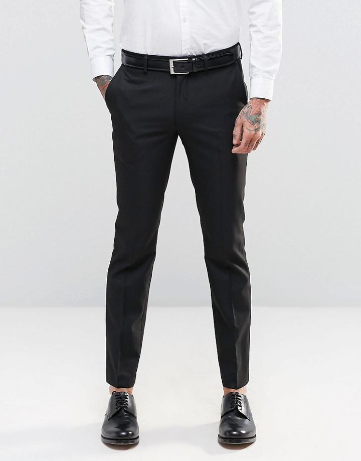 New Look Slim Fit Suit Pants In Black - Black
