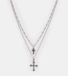 Reclaimed Vintage Inspired Layered Necklace With Double Cross Pendant Exclusive To Asos - Silver