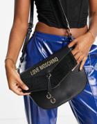 Love Moschino Crossbody Messenger Bag In Black