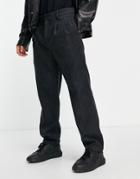 Stan Ray Pleated Wool Chino Pants In Dark Gray