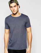 Asos Slim Fit T-shirt With Crew Neck - Navy Marl