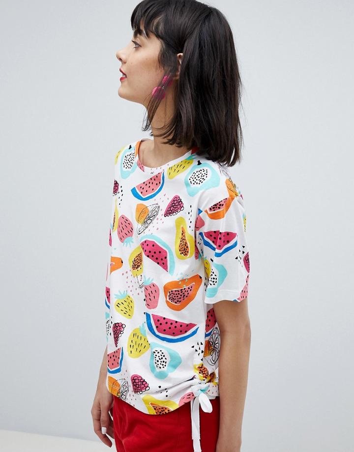 Esprit Fruit Print Tee - White