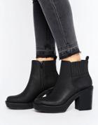 Asos Enchanter Chunky Ankle Boots - Black
