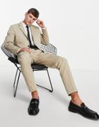 Selected Homme Slim Fit Suit Jacket In Beige-neutral
