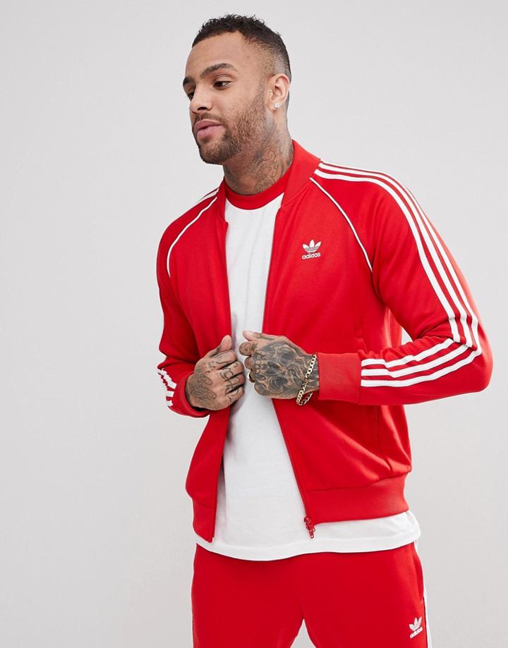 Adidas Originals Adicolor Track Jacket In Red Cw1257 - Red
