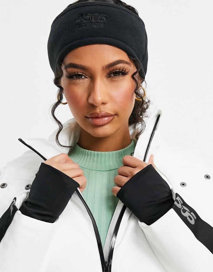 Asos 4505 Headband In Polar Fleece-black