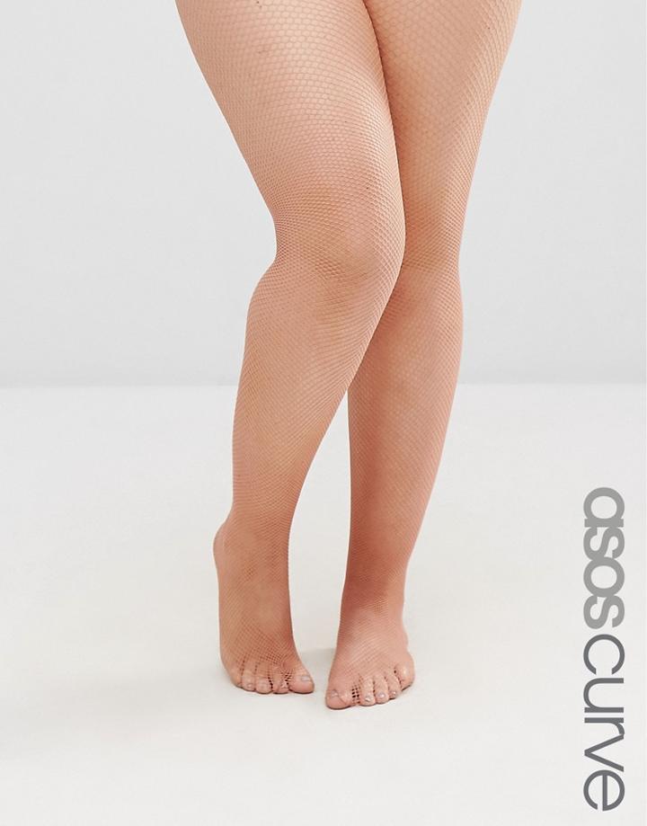 Asos Curve Nude Fishnet Tights - Nude