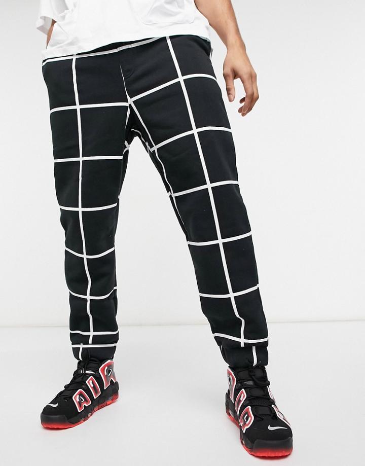 Wesc Windowpane Sweatpants-black