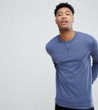Asos Tall Sweatshirt In Denim Marl - Blue