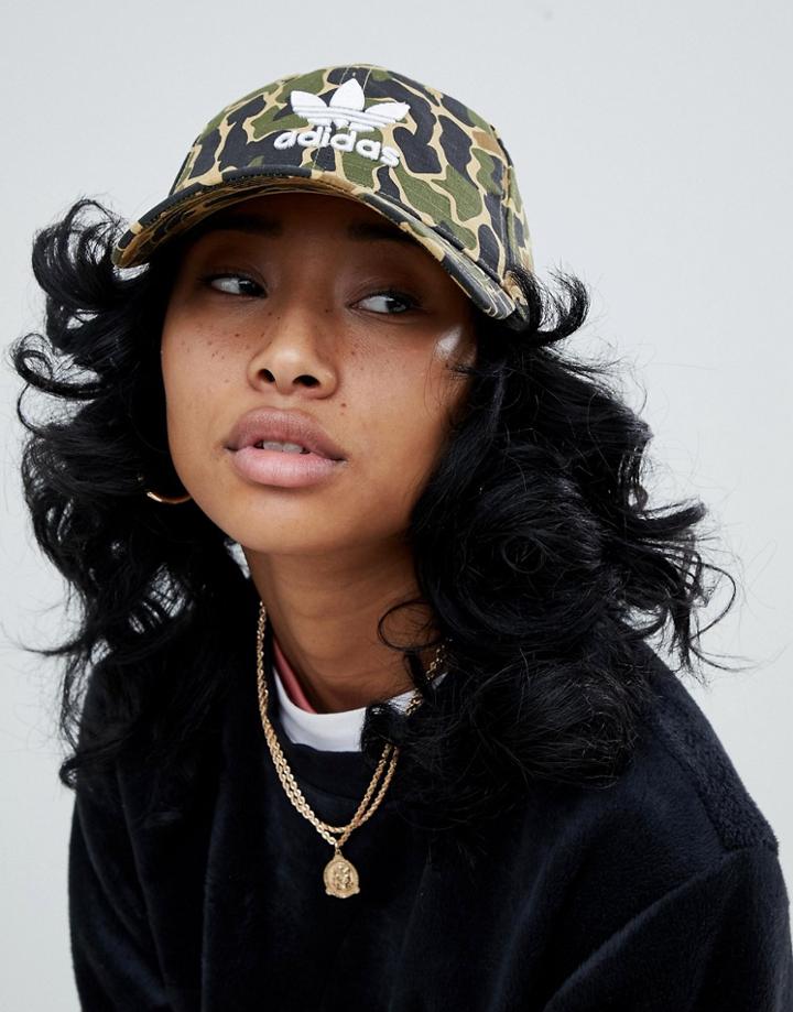 Adidas Originals Camo Print Cap - Green
