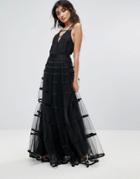 Forever Unique Mesh Maxi Skirt - Black